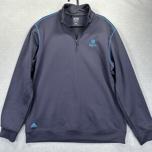 adidas Men's Climalite Large Golf Pullover Longview Course Embroidered Logo Navy